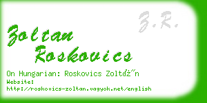 zoltan roskovics business card